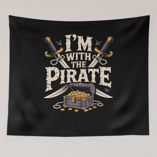 Item preview, I'm With The Pirate Halloween Costume Dad Mom group couples designed and sold by snowry.