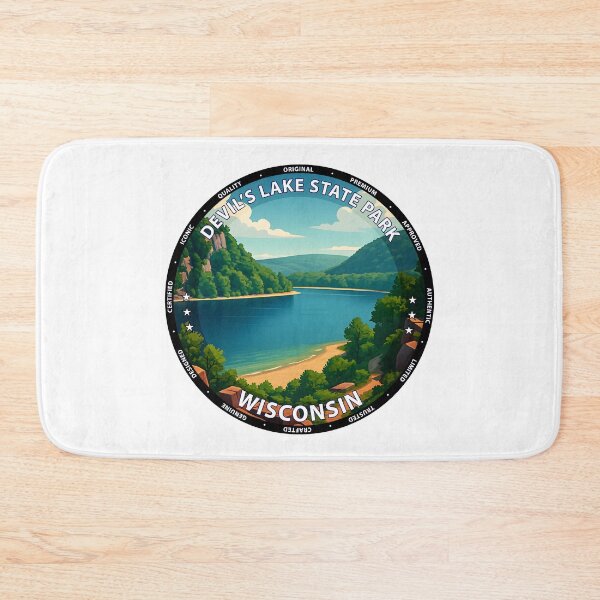 Item preview, Devil’s Lake State Park Wisconsin Travel Poster - Scenic Hiking & Nature Art USA designed and sold by inkNext.