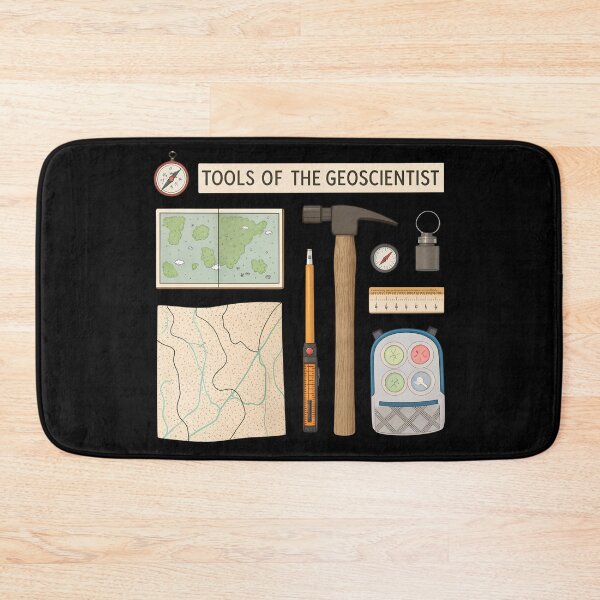 Item preview, Tools of the Geoscientist  – Geology Field Kit Hammer Compass Map Rock Samples designed and sold by VividOrganica.