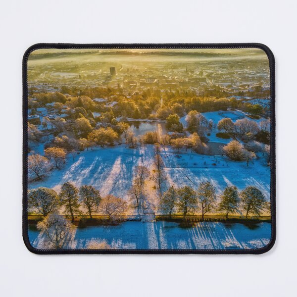 Item preview, Corporation Park, Blackburn in Winter at Sunrise designed and sold by Shafiq Khan.