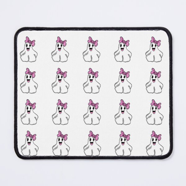 Item preview,  Watercolour cute pink bow ghost designed and sold by RoseWolfGifts.