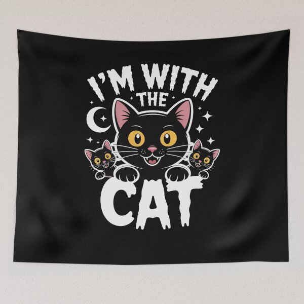 Item preview, I'm With The Cat Halloween Costume Dad Mom group designed and sold by snowry.