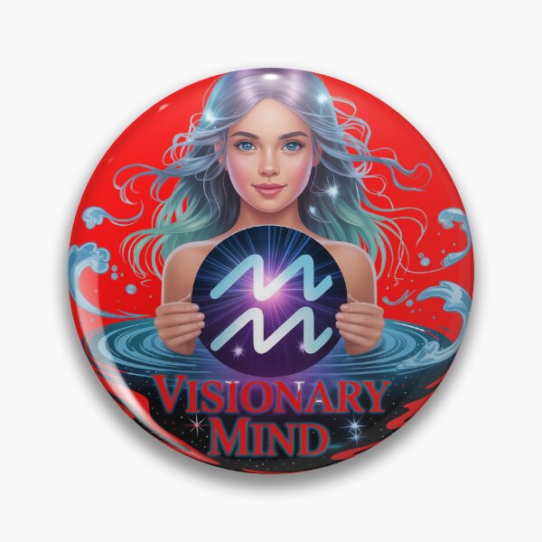 Item preview, "Aquarius Visionary Mind - Zodiac Inspired Art" designed and sold by HolisticFurArt.