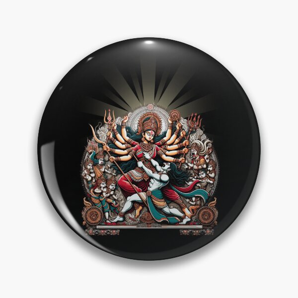 Item preview, Yoga Navratri devi, version 17 Godess Ma Durga face and Diwali Durga pooja rangoli design12 designed and sold by mndesignworx.