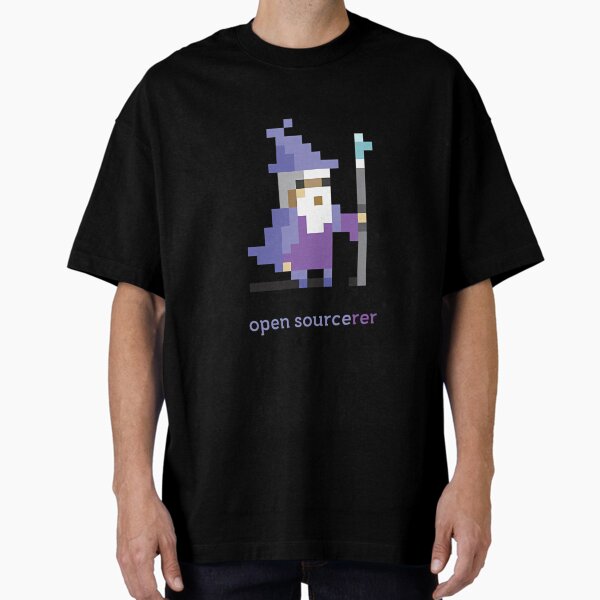 Bit Open Source Sorcerer - Programming Oversized T-Shirt