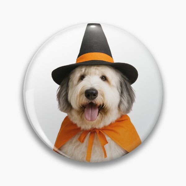 Item preview, Magical Old English Sheepdog Art – OES Wearing Wizard Hat designed and sold by Lady Evie Designs.