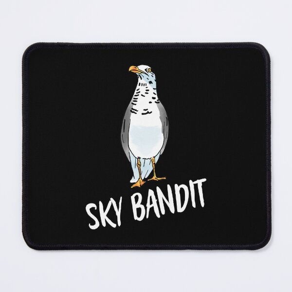 Item preview, Sky Bandit Seagull hand drawn illustration designed and sold by RoseWolfGifts.