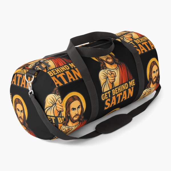 Item preview, Get Behind Me Satan meme Jesus Christ Bible Quote designed and sold by plushism.