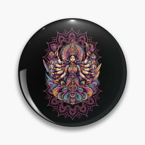 Item preview, Yoga Navratri devi, version 18 Godess Ma Durga face and Diwali Durga pooja rangoli design12 designed and sold by mndesignworx.