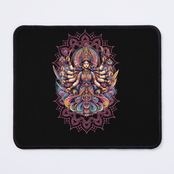 Item preview, Yoga Navratri devi, version 18 Godess Ma Durga face and Diwali Durga pooja rangoli design12 designed and sold by mndesignworx.