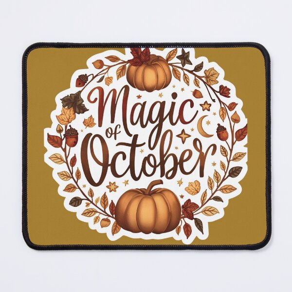 Item preview, Magic of October – Autumn Vibes Tee designed and sold by Oopsie Doodle .