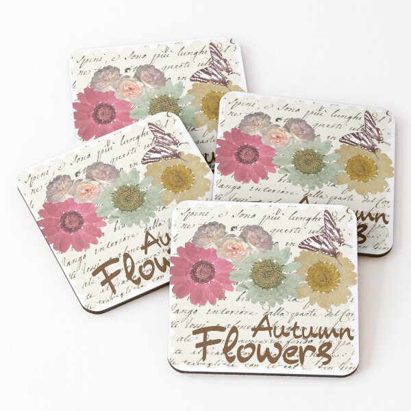 Item preview, Vintage Autumn Flowers - Butterflies and Flowers designed and sold by JuanaDesigns.