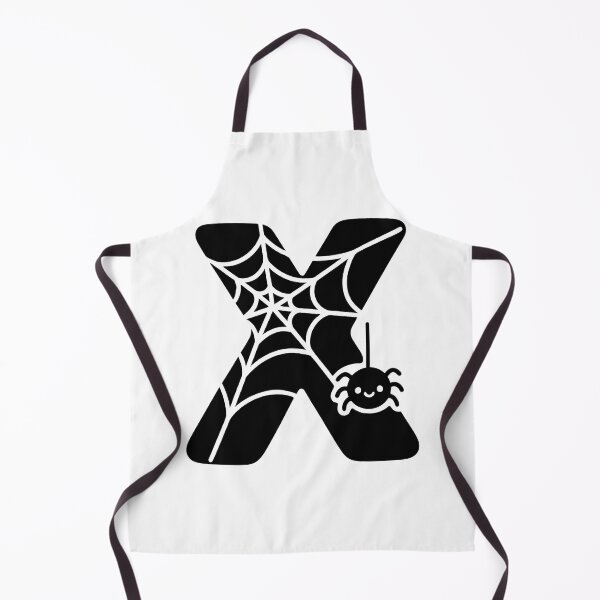 Item preview, Halloween Letter X – Black Spider Web Kawaii Cartoon designed and sold by PrintCreations9.