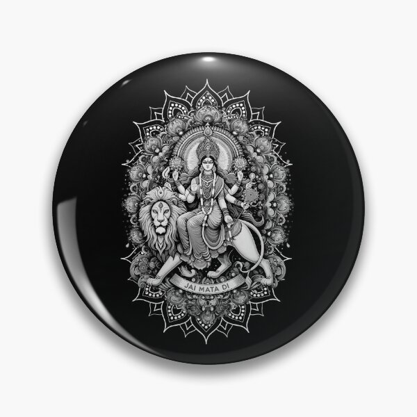 Item preview,  Yoga Navratri devi, version 18b Godess Ma Durga face and Diwali Durga pooja rangoli design12 designed and sold by mndesignworx.