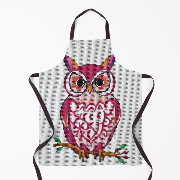Item preview, Owl Cross Stitch Design – Vibrant Needlepoint Inspired Pattern designed and sold by MiraLumeStudio.