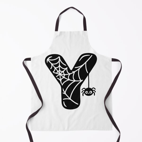 Item preview, Halloween Letter Y – Black Spider Web Kawaii Cartoon designed and sold by PrintCreations9.