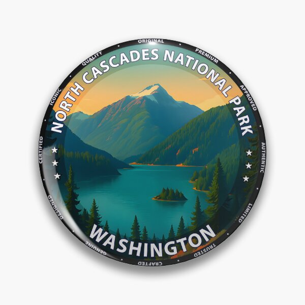 Item preview, North Cascades National Park Washington Vintage Travel Poster USA designed and sold by inkNext.