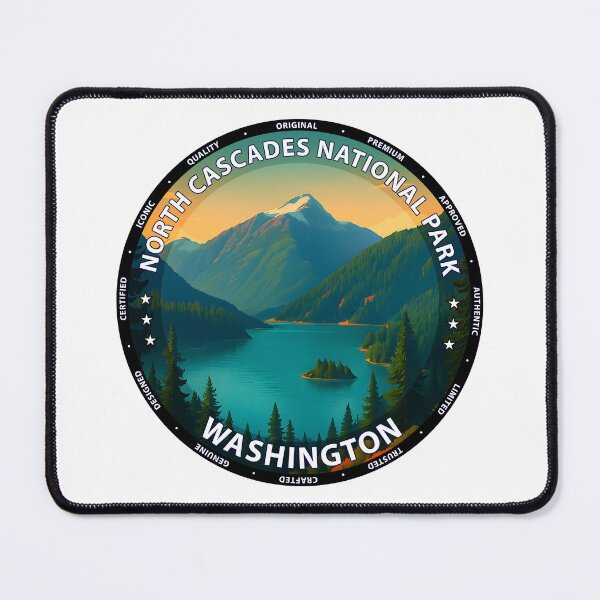 Artikelvorschau, North Cascades Nationalpark Washington Vintage Reise Poster USA entworfen und verkauft von inkNext.