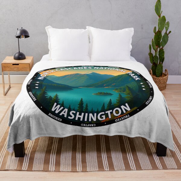 Item preview, North Cascades National Park Washington Vintage Travel Poster USA designed and sold by inkNext.