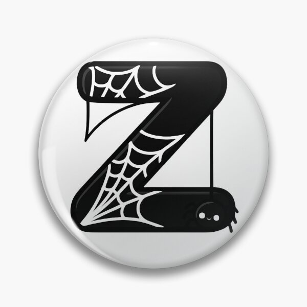Item preview, Halloween Letter Z – Black Spider Web Kawaii Cartoon designed and sold by PrintCreations9.