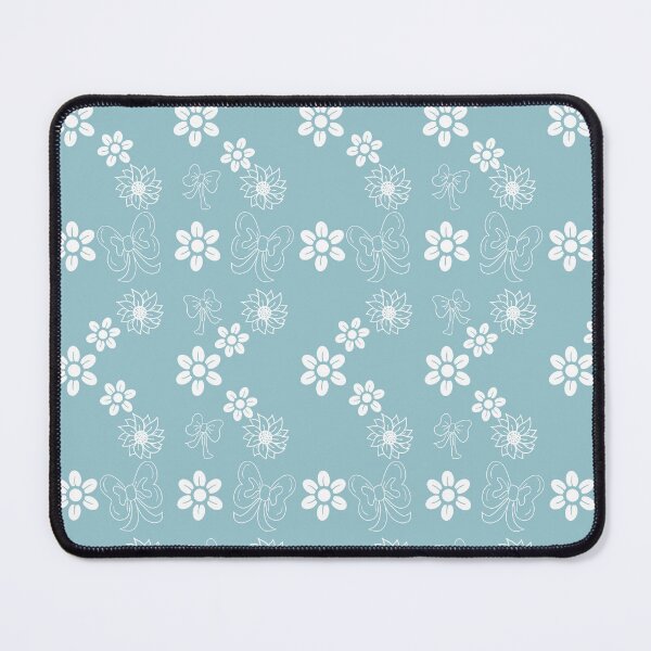 Item preview, White bow flowers pattern - hand-drawn illustration designed and sold by RoseWolfGifts.