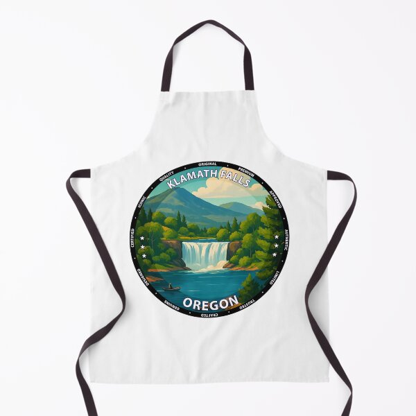 Item preview, Klamath Falls Oregon Travel Poster - Scenic Nature Art of Crater Lake & Pine Forest USA designed and sold by inkNext.