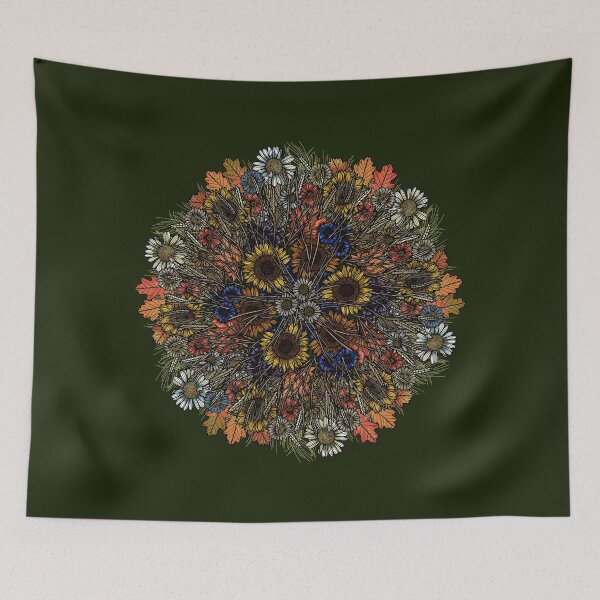 Item preview, Autumn Flower Mandala designed and sold by Art by Veya.