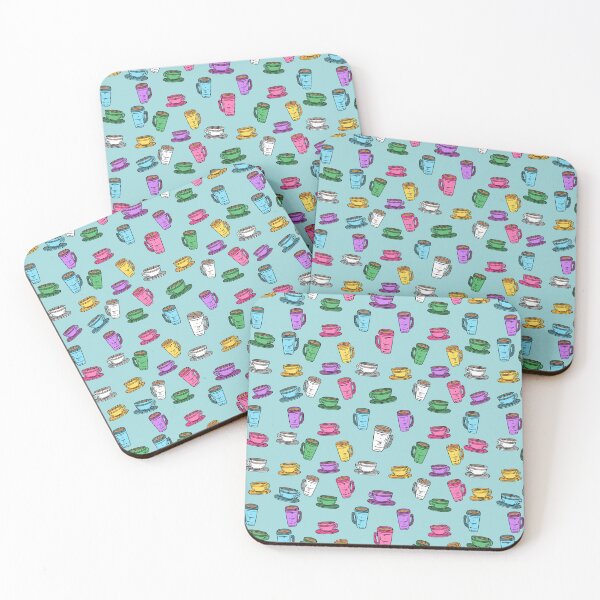 Item preview, Cute mugs cups - pattern designed and sold by RoseWolfGifts.