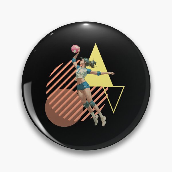 Item preview, Volleyball Spiker Outside Hitter on Bold Geometric Pattern designed and sold by daila70.