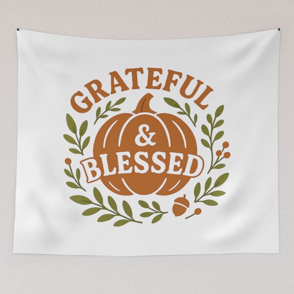 Item preview, Grateful & Blessed Thanksgiving Day Tee designed and sold by The Style Yard.
