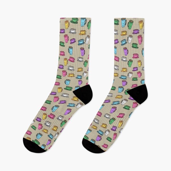 Item preview, Cute quirky mugs cups - pattern brown  designed and sold by RoseWolfGifts.