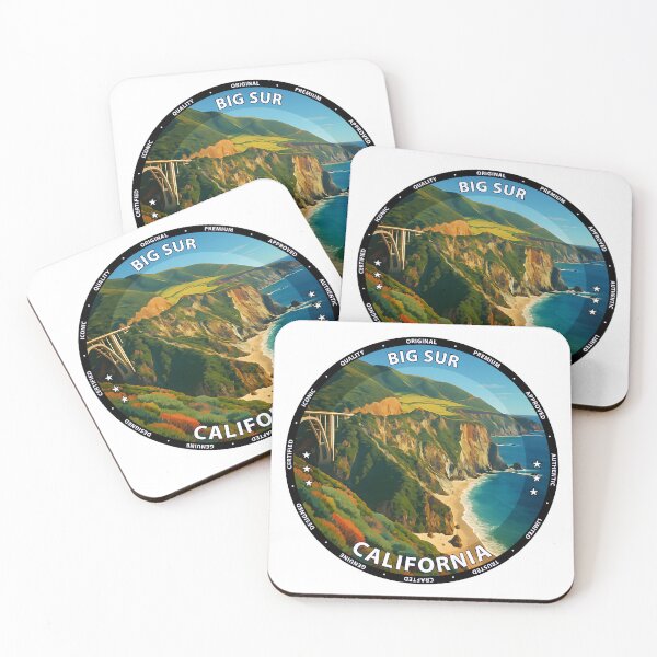 Item preview, Big Sur California Travel Poster - Scenic Coastal Highway Art USA designed and sold by inkNext.
