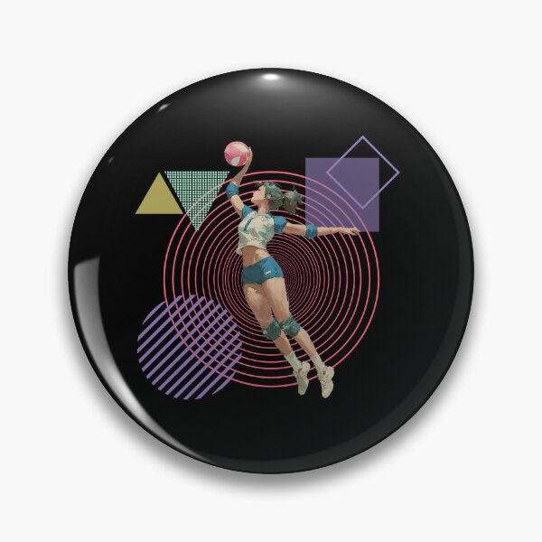 Item preview, Outside Hitter Volleyball Powerful Spiker on Modern Geometric Background designed and sold by daila70.