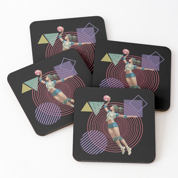 Item preview, Outside Hitter Volleyball Powerful Spiker on Modern Geometric Background designed and sold by daila70.