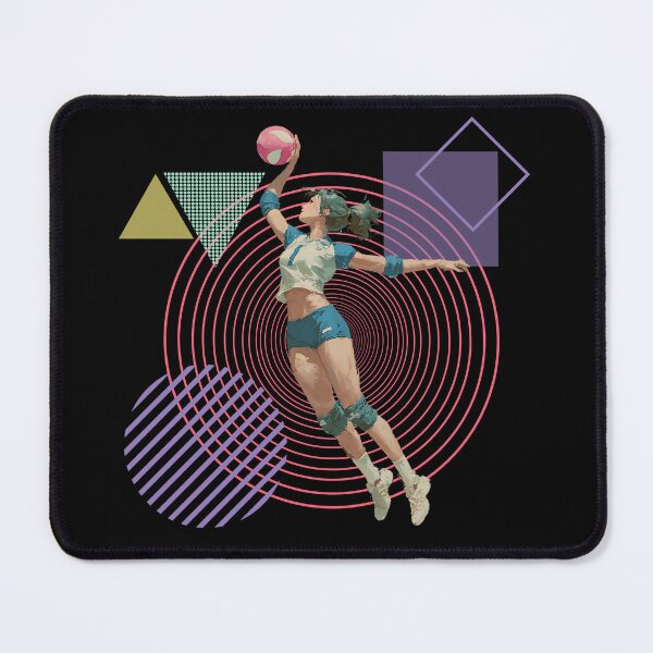 Item preview, Outside Hitter Volleyball Powerful Spiker on Modern Geometric Background designed and sold by daila70.