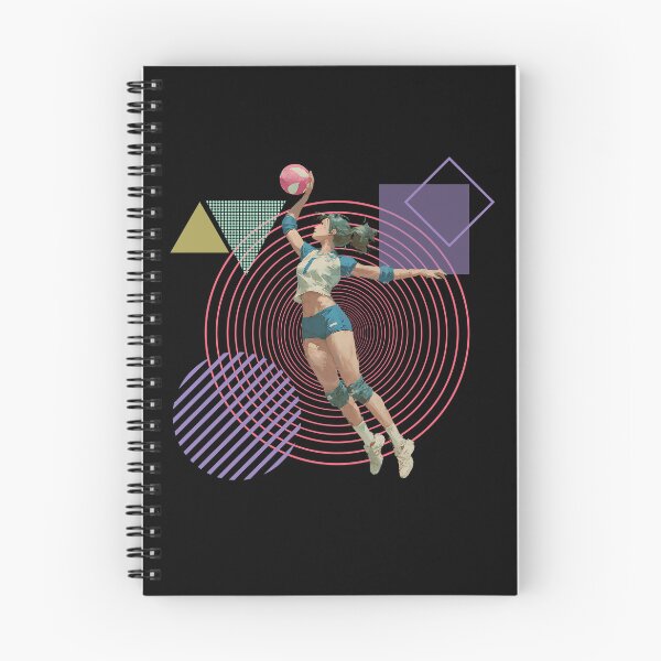 Item preview, Outside Hitter Volleyball Powerful Spiker on Modern Geometric Background designed and sold by daila70.