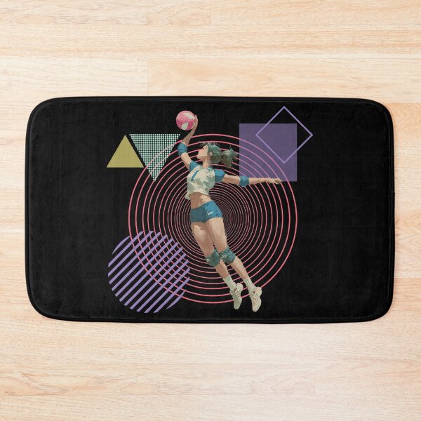 Item preview, Outside Hitter Volleyball Powerful Spiker on Modern Geometric Background designed and sold by daila70.
