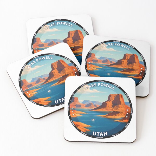 Item preview, Lake Powell Utah Travel Poster - Scenic Desert Lake Wall Art USA designed and sold by inkNext.