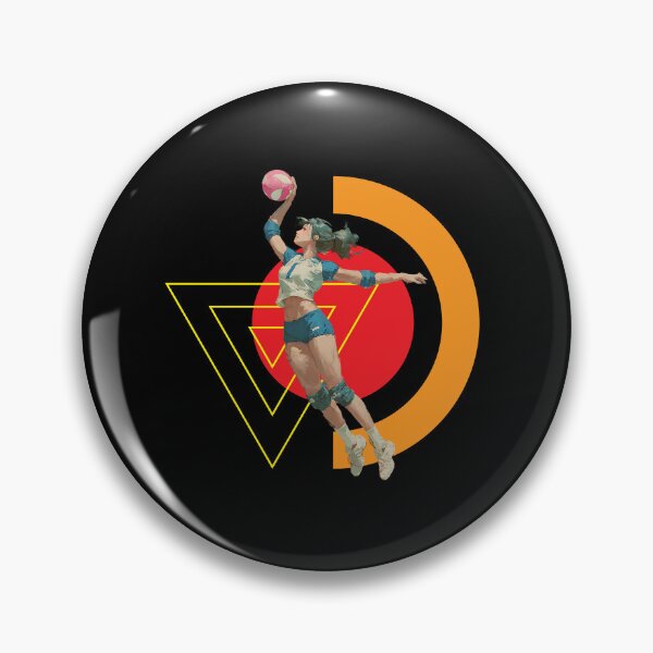 Item preview, Volleyball Hitter Outside Position Spiker with Geometric Artwork designed and sold by daila70.