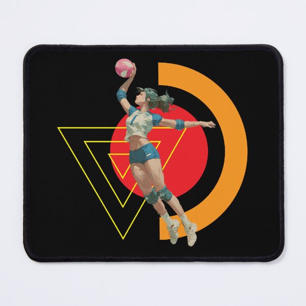 Item preview, Volleyball Hitter Outside Position Spiker with Geometric Artwork designed and sold by daila70.