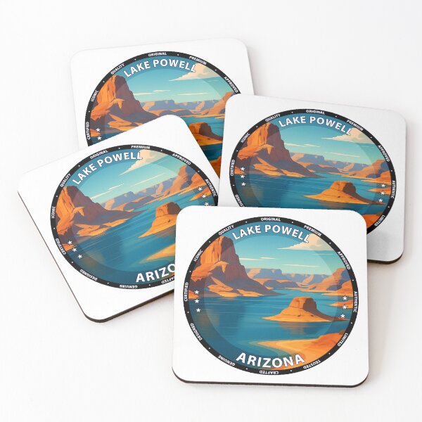Item preview, Lake Powell Arizona Travel Poster - Scenic Desert Lake Art USA designed and sold by inkNext.