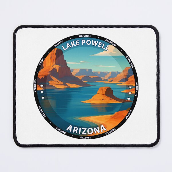 Item preview, Lake Powell Arizona Travel Poster - Scenic Desert Lake Art USA designed and sold by inkNext.