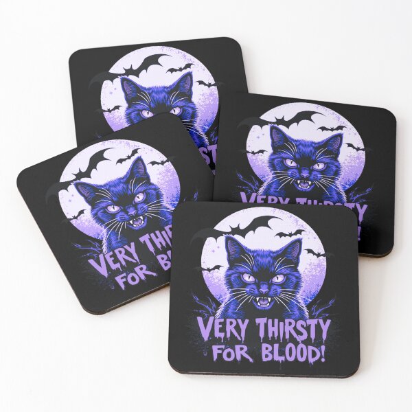 Item preview, Spooky Vampire Cat Under Full Moon designed and sold by e-camelleone.