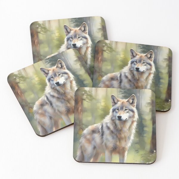 Item preview, Adult Wolf in Forest designed and sold by CalmnessbyChoice.
