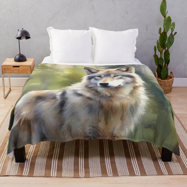 Item preview, Adult Wolf in Forest designed and sold by CalmnessbyChoice.