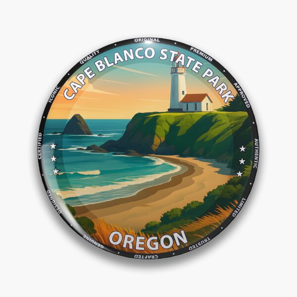 Item preview, Cape Blanco State Park Oregon Lighthouse Travel Poster USA designed and sold by inkNext.