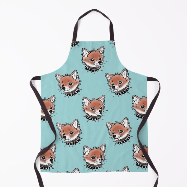 Item preview, punk baby fox- pattern aqua designed and sold by RoseWolfGifts.