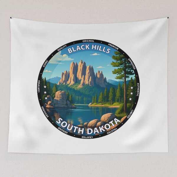 Item preview, Black Hills South Dakota Travel Poster - Scenic Nature Art USA designed and sold by inkNext.