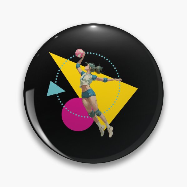 Item preview, Volleyball Outside Hitter Sporty Spiker on Geometric Design designed and sold by daila70.