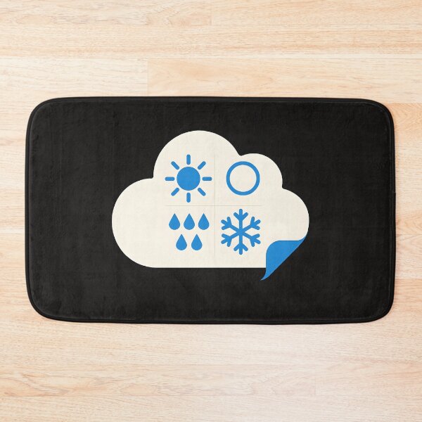Item preview, Sardonic Weather App — Cloud UI Poster (Swiss-Grid, Flat-Print) designed and sold by VoidBloom Studio.